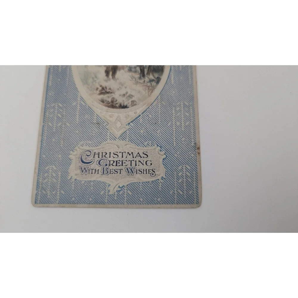 Vintage B.B. London Christmas Greeting Postcard Winter Scene Series X 53 Germany